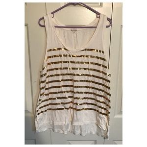 Gold striped tank top