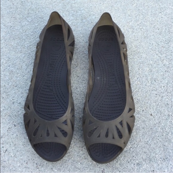 Adorable jelly peep toe flats