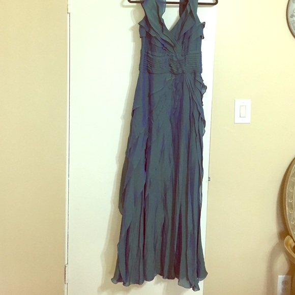 Maxi evening dress in light blue