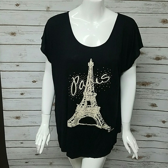 Annabelle Paris Eiffel tower rhinestone top