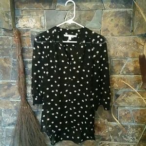 Lauren Conrad sheer polka dot blouse