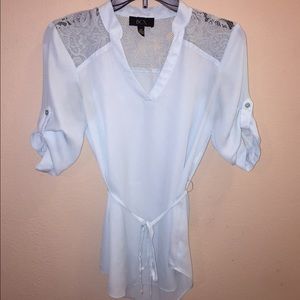 BCX light blue blouse