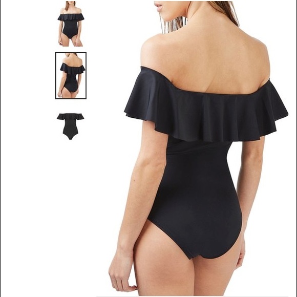 Other - Spandex Off Shoulder Ruffle Bathing Suit