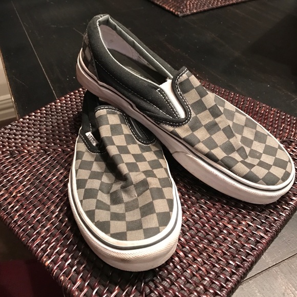 checkerboard tennis shoes