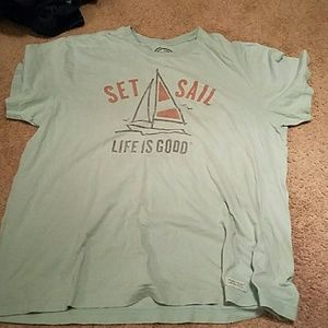 A light blue life is good shirt