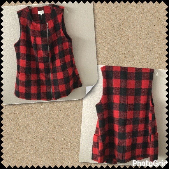 🎉HPx2 🎉 Jolt plaid sleeveless jacket - Picture 4 of 4
