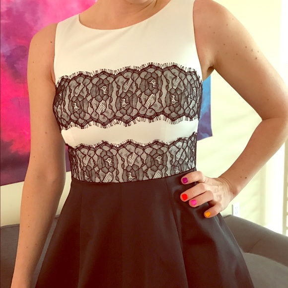 Karen Millen Satin and Lace Party Dress