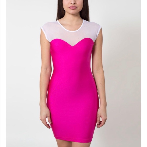 BLACK ⚫️ AMERICAN APPAREL MESH BODYCON DRESS - Picture 1 of 4