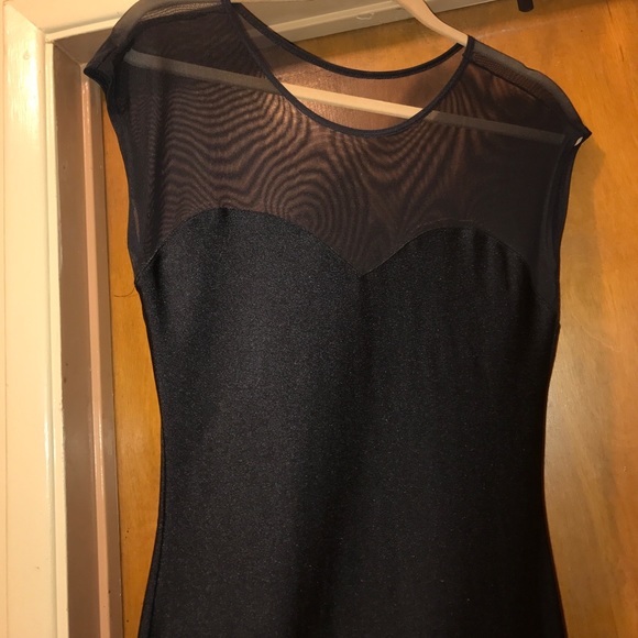 BLACK ⚫️ AMERICAN APPAREL MESH BODYCON DRESS - Picture 3 of 4