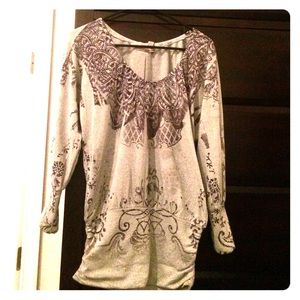 Grey tunic sweater