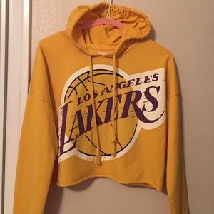 Lakers cropped hoddie