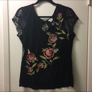 🛑Final Price🛑Black Colorful Shirt By Candies