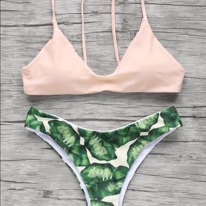 Brand new tropical bikini set- size medium