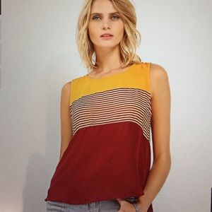 NWT Color Bocked Sleeveless Top