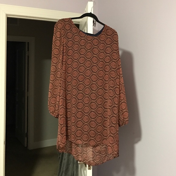 Long sleeve multi colored dress