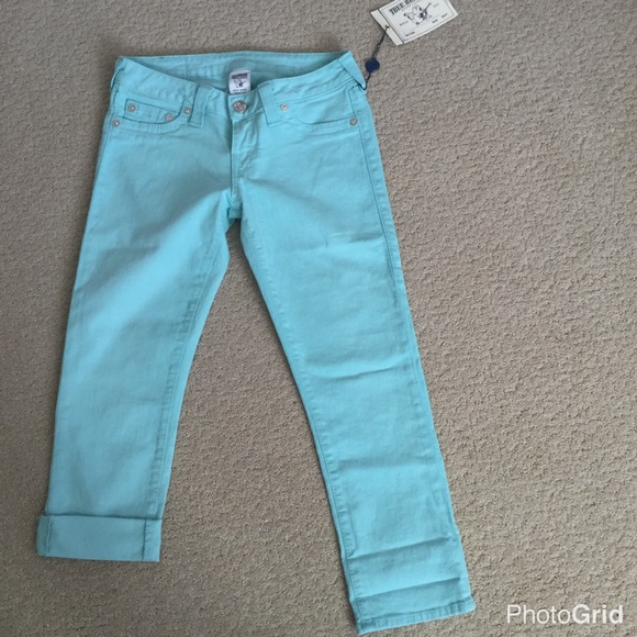 True Religion Capri Jeans Turquoise - Picture 4 of 4