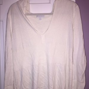 NY&CO white Long hooded sweatshirt