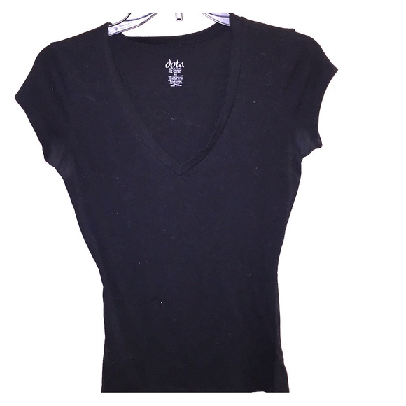 Dots black v-neck - Picture 1 of 1