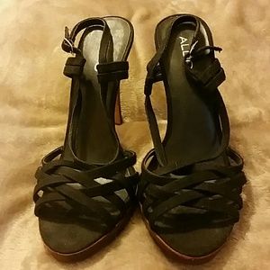 Aldo black stiletto sandal