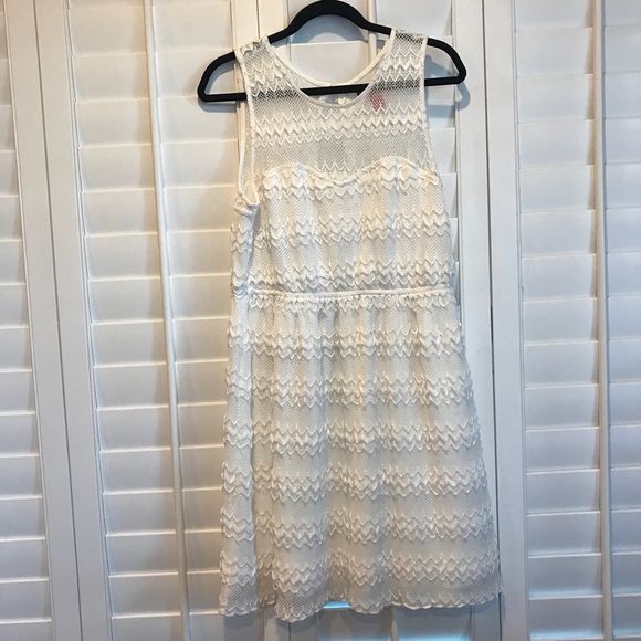 White Chevron Dress