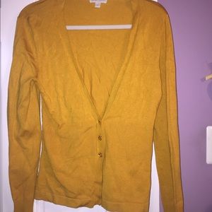 NY&CO mustard yellow cardigan