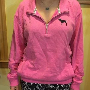Pink Victoria Secret Quarter Zip