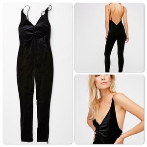 Free people meow catsuit velvet XS