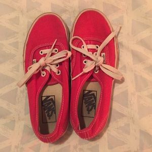 Vans Authentic Red Skate Shoes