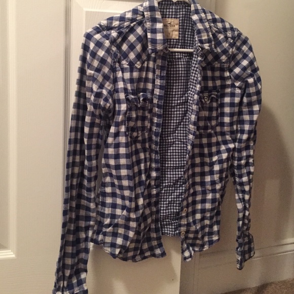 Blue & white flannel