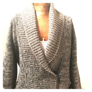 Marled gray and blue Gap cardigan
