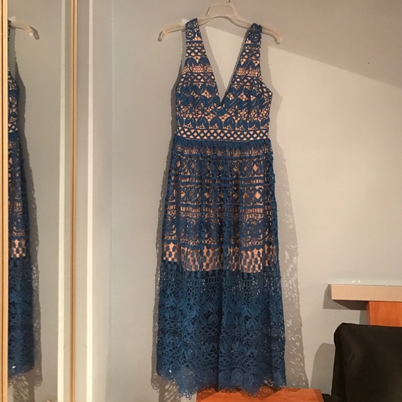 Just Me Dresses & Skirts - Beautiful Blue Eyelet dress
