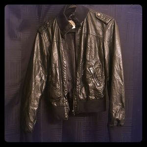 Xhilaration black leather jacket
