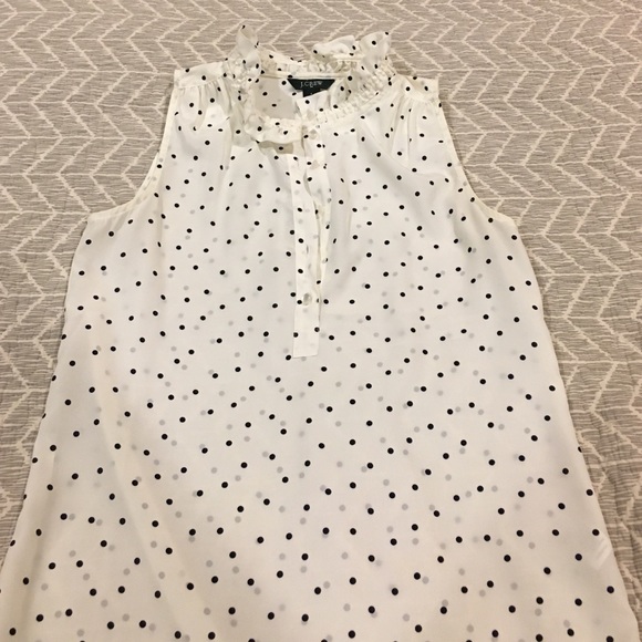 J Crew Black and White Polkadot Blouse!