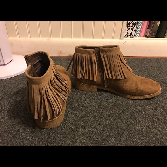 Suede Tassel Booties