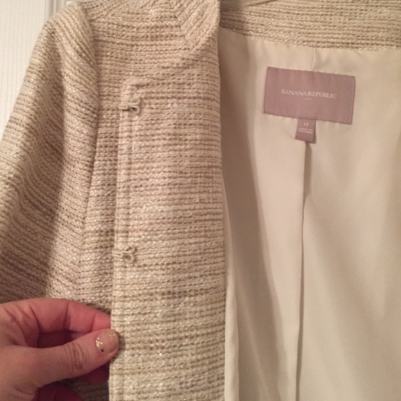 Banana Republic Jackets & Coats - Banana Republic -Cream, Sparkle Blazer Banana Republic Jackets & Coats - Banana Republic -Cream, Sparkle Blazer