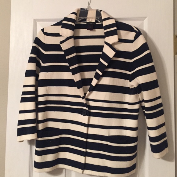 Ann Taylor Jackets & Coats - Navy & White Striped Blazer Ann Taylor Jackets & Coats - Navy & White Striped Blazer