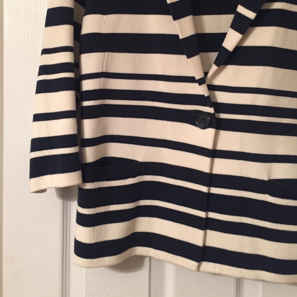 Ann Taylor Jackets & Coats - Navy & White Striped Blazer Ann Taylor Jackets & Coats - Navy & White Striped Blazer