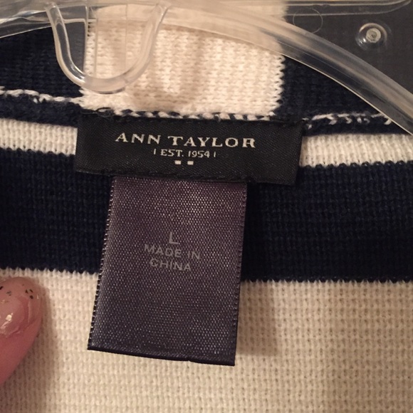 Ann Taylor Jackets & Coats - Navy & White Striped Blazer Ann Taylor Jackets & Coats - Navy & White Striped Blazer