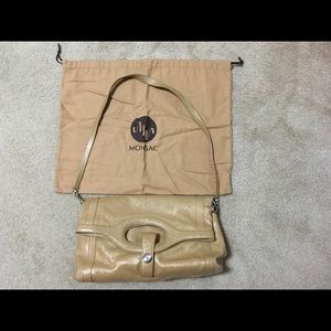 Shimmering leather messenger bag from Nordstrom