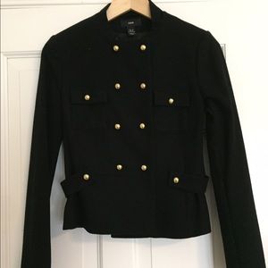 Black military-style blazer