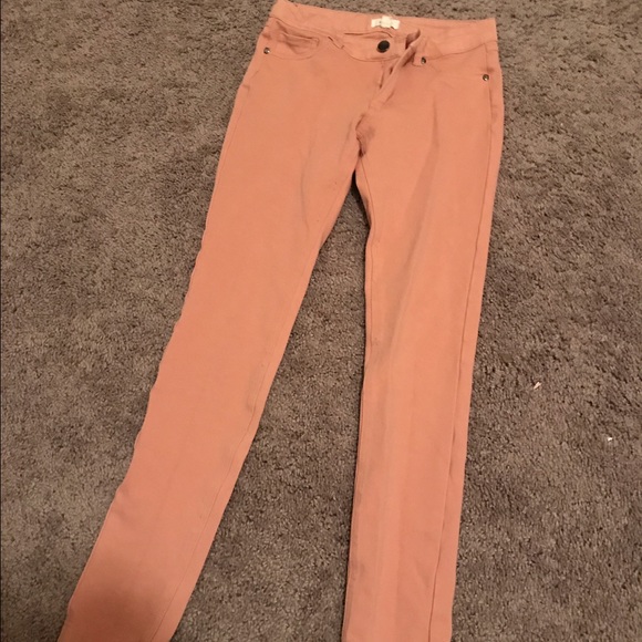 Pink skinny jeans