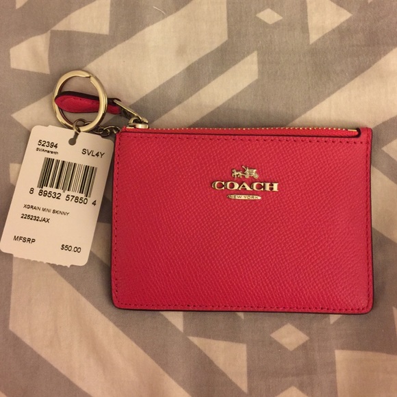 NWT Coach card holder/keychain