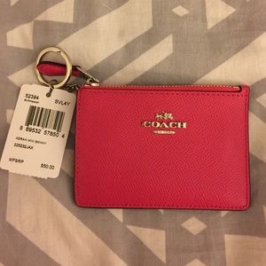 NWT Coach card holder/keychain