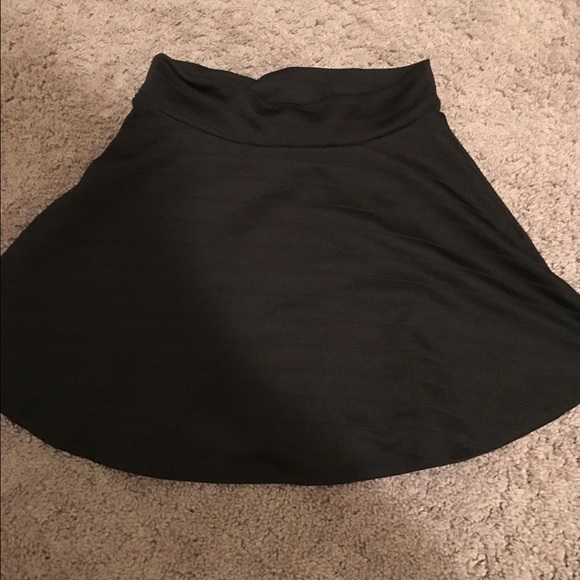 Black flare skirt
