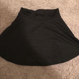 Black flare skirt
