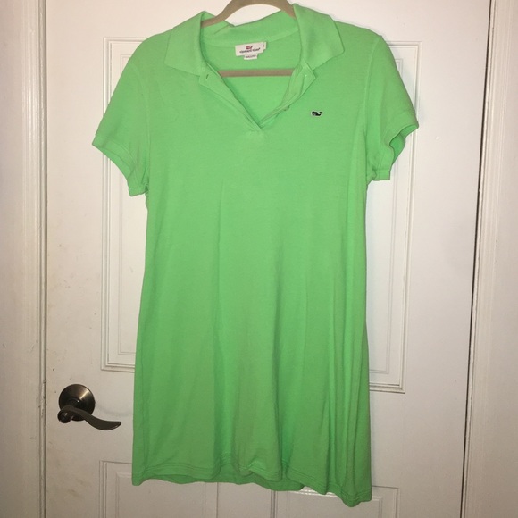 Bright green Vineyard Vines Polo Dress