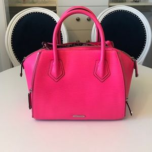 Rebecca Minkoff hot pink Mini Perry satchel