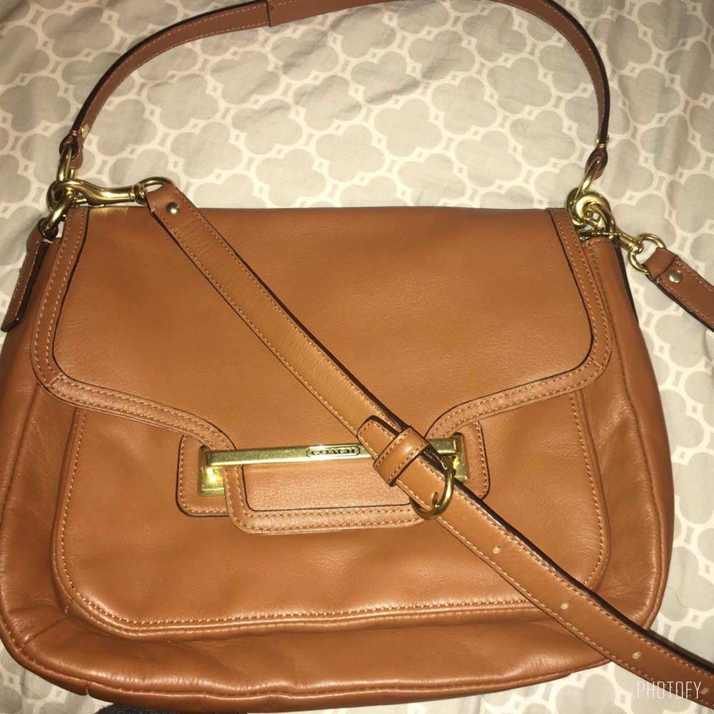 Coach Tan leather Taylor shoulder or crossbody