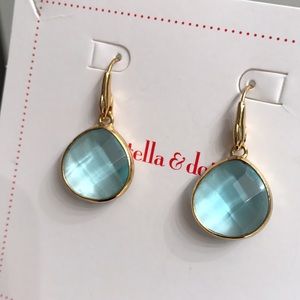 Light blue and gold Stella & Dot earrings