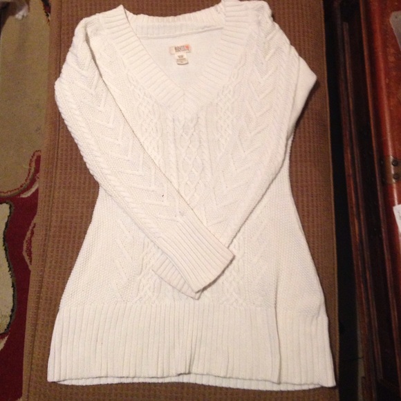 Route 66 Long White Sweater